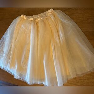 Elegant Cream Tulle Skirt